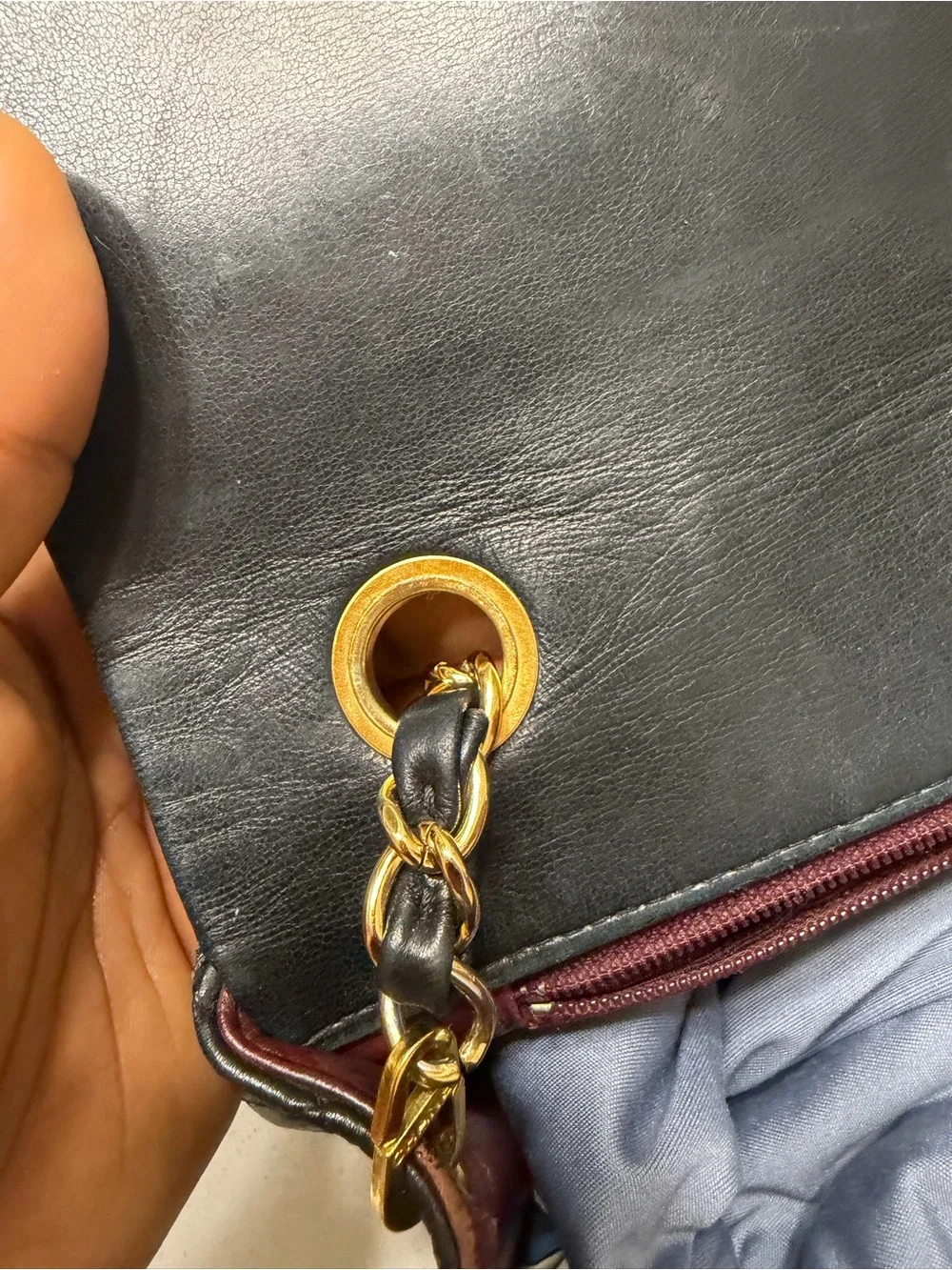 CHANEL Black Quilted Shoulder Bag with Gold CC Lock